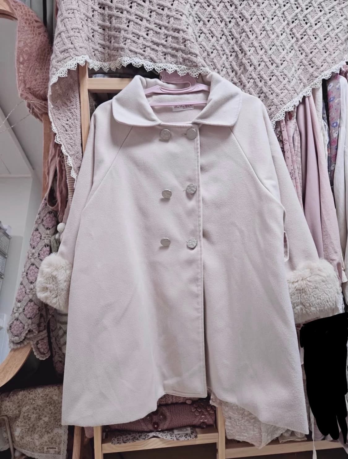 히메갸루 핑크 코트 달천 stc 빈티지 판쵸 모리걸 사와코 모리노카토몽글 상품이미지1