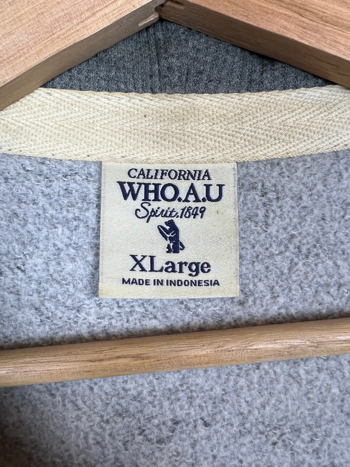 후아유 그레이 레터링 후드집업 XL 상품이미지3