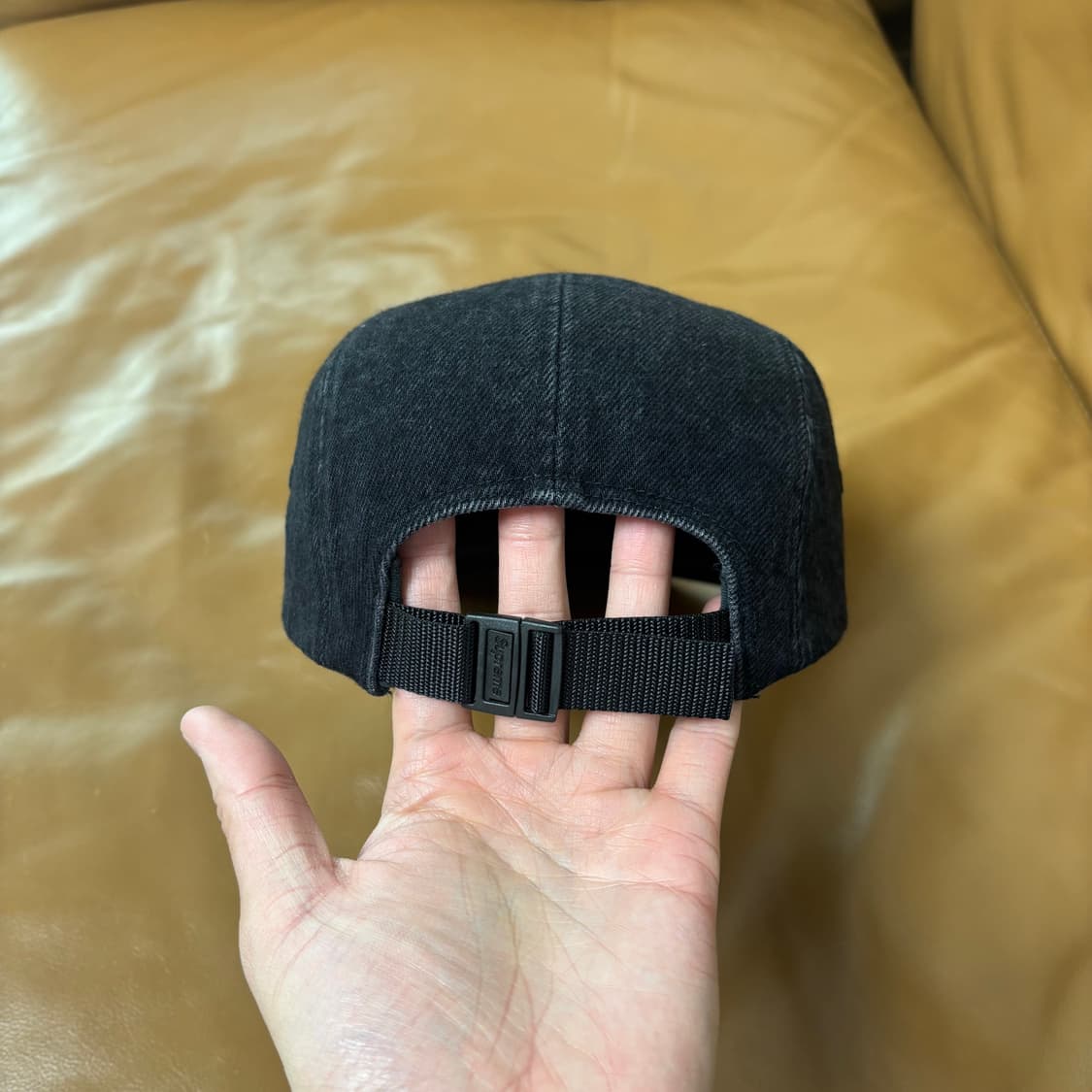 슈프림 캠프캡 모자 박스로고 데님 블랙 상품이미지7