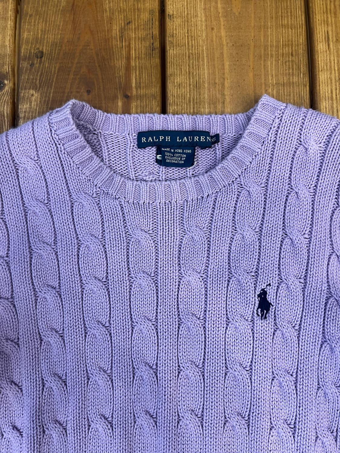 폴로 퍼플 꽈배기 니트 상품이미지8