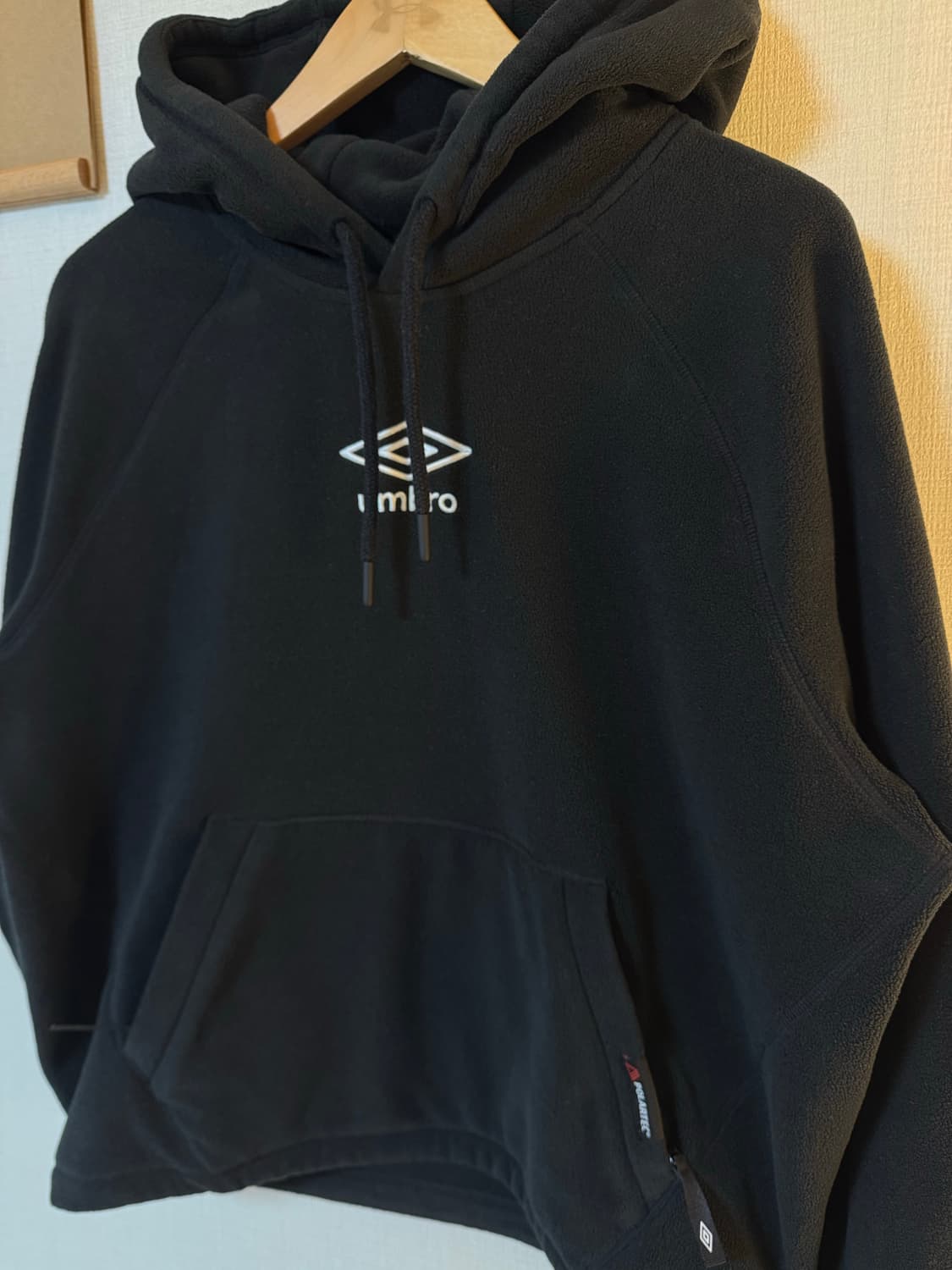 [S]엄브로 폴라텍 후리스 후드티 블랙 상품이미지2