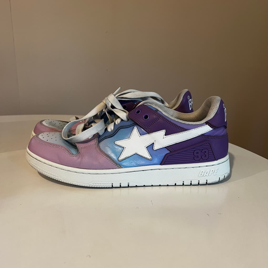 베이프 스케이트 스타 퍼플 그리데이션 스니커즈 상품이미지2