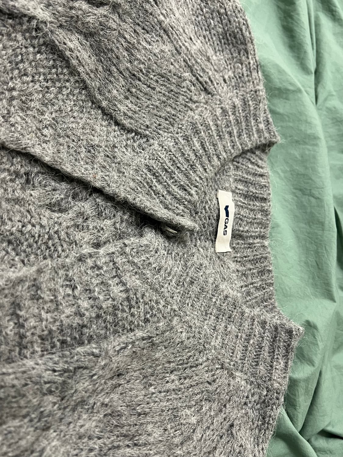 원버튼 7부소매 니트 가디건 상품이미지3