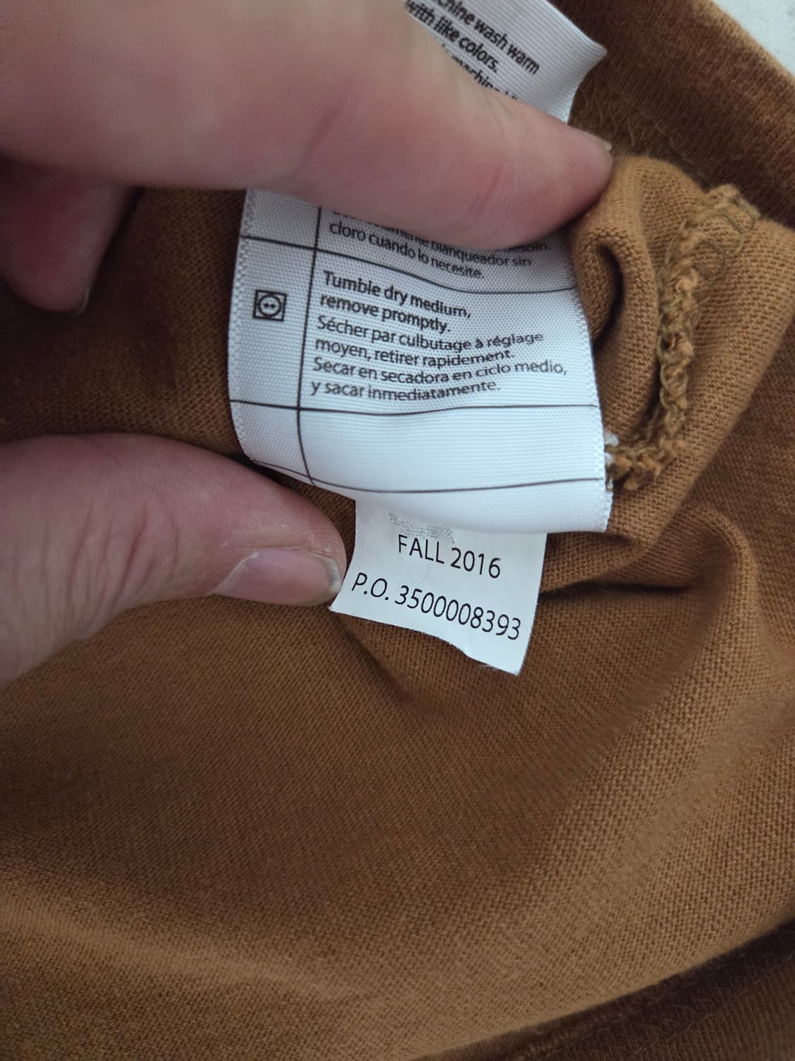 칼하트 오리지널핏 반팔티 브라운 상품이미지6