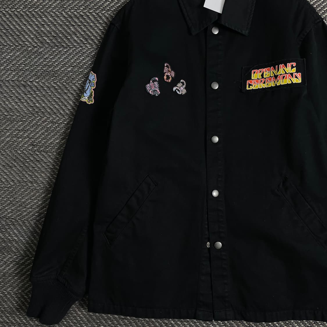 오프닝세레모니 빅로고 블랙 워크 자켓o 3064 상품이미지5