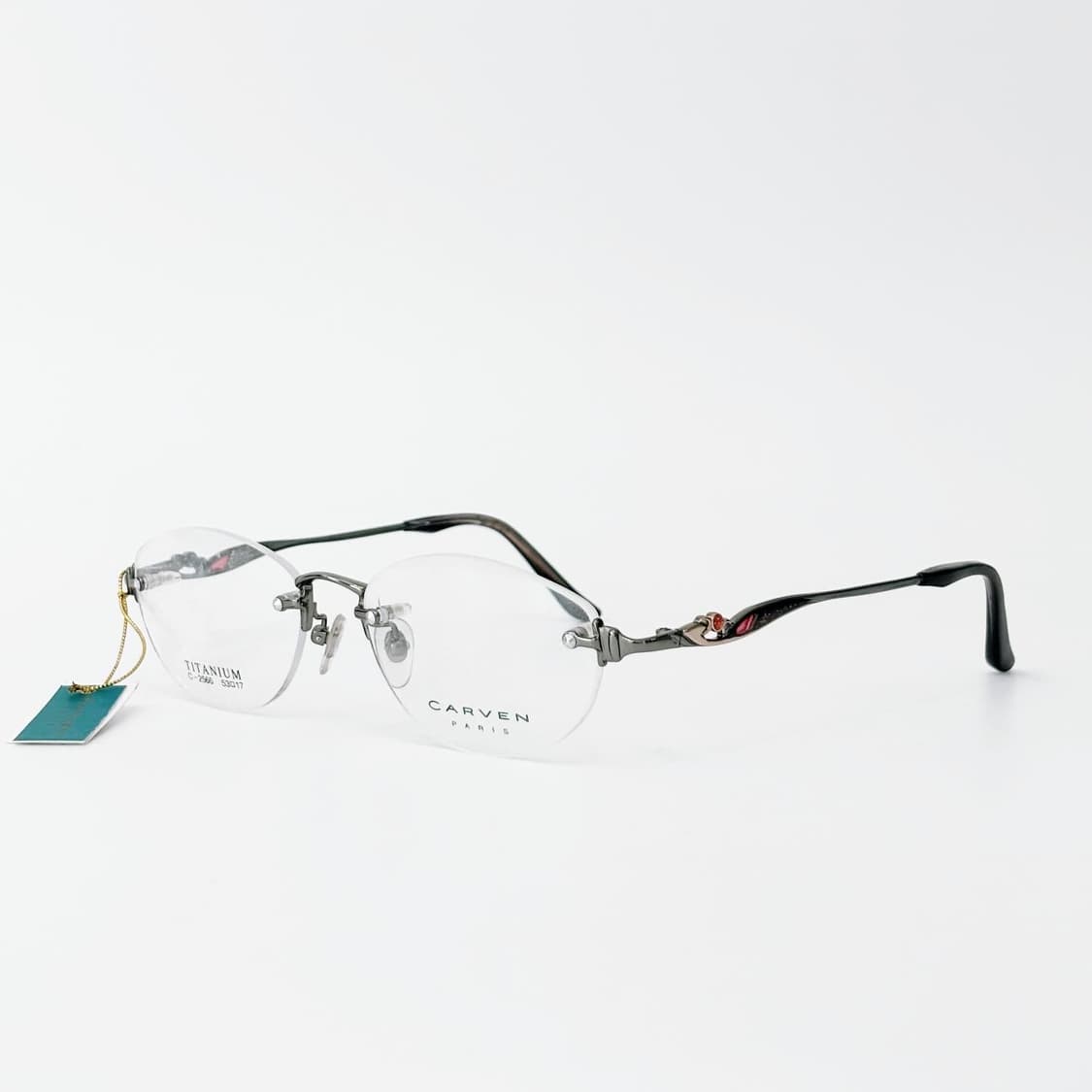 키지클럽 CARVEN 그레이 포인트 무테 데드스탁 빈티지안경 상품이미지1