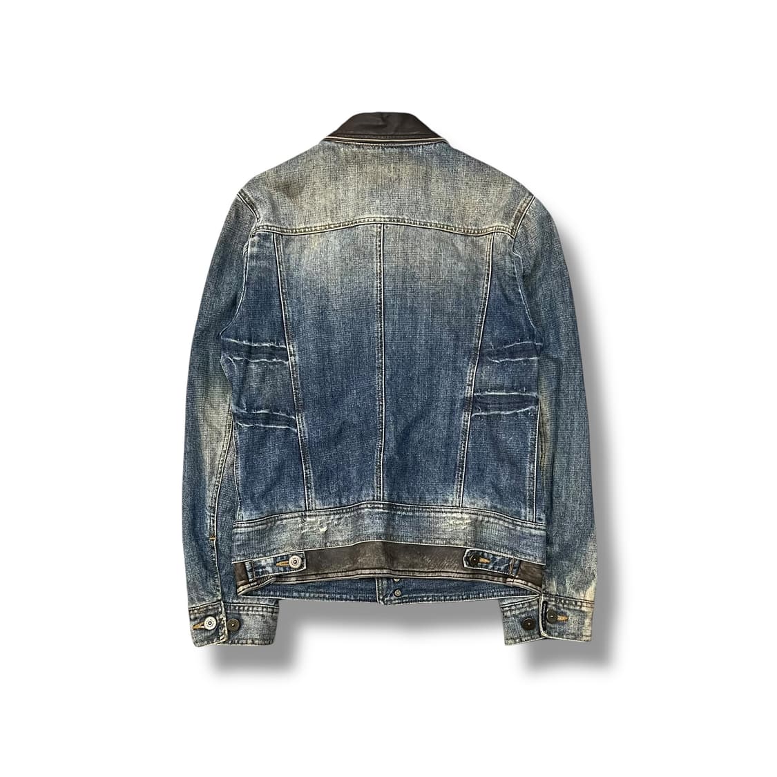 돌체앤가바나 레더 카라 데님 트러커 자켓 +명품감정서 y13910 상품이미지3