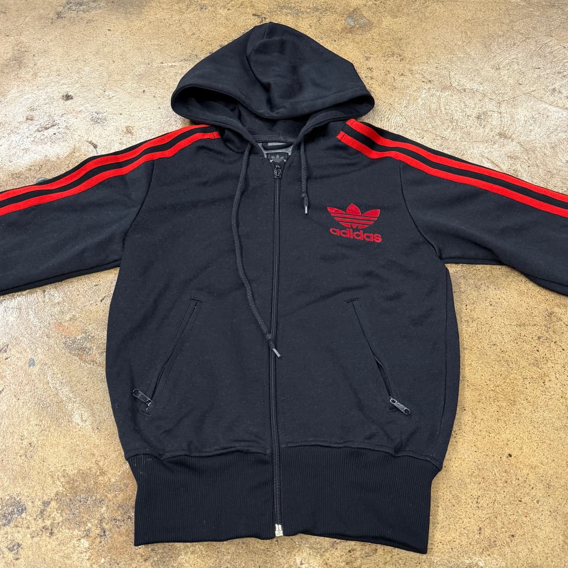 아디다스 검빨 후플 후드집업 져지 상품이미지3
