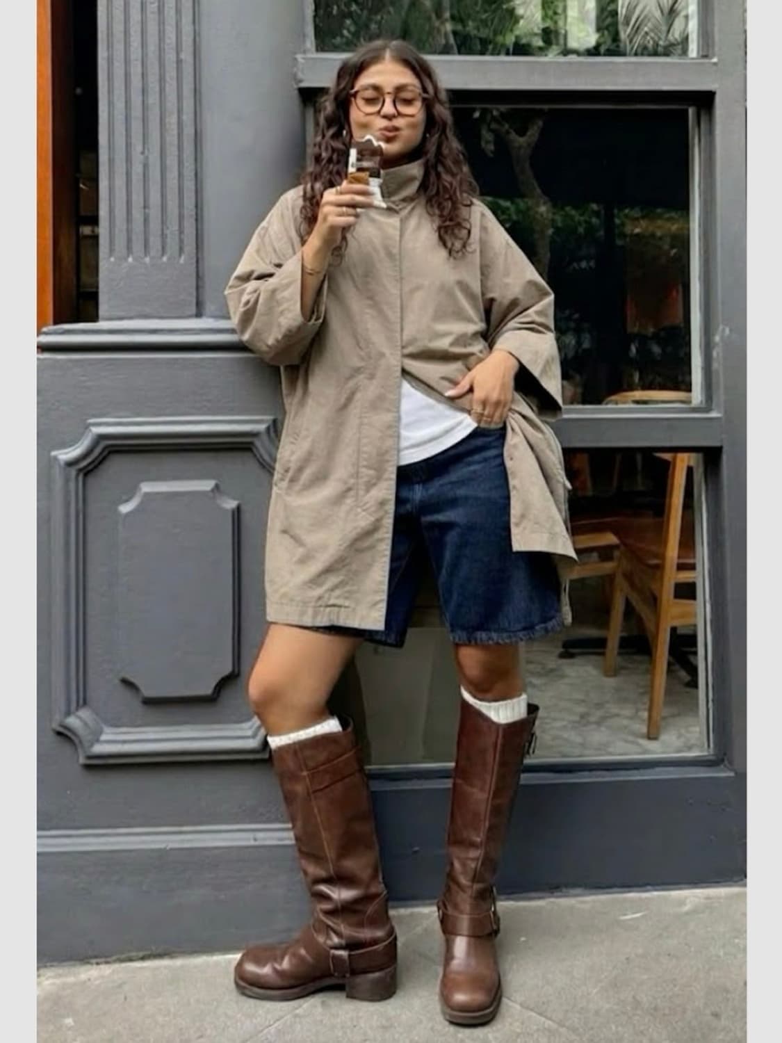 빈티지-한섬 시스템(System) 베이직 바람막이 야상 코트 상품이미지2