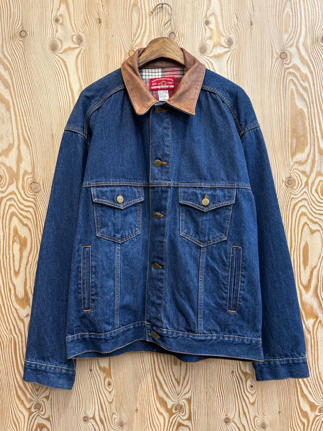 말보로 카운트리 스토어 레더카라 데님자켓 상품이미지1