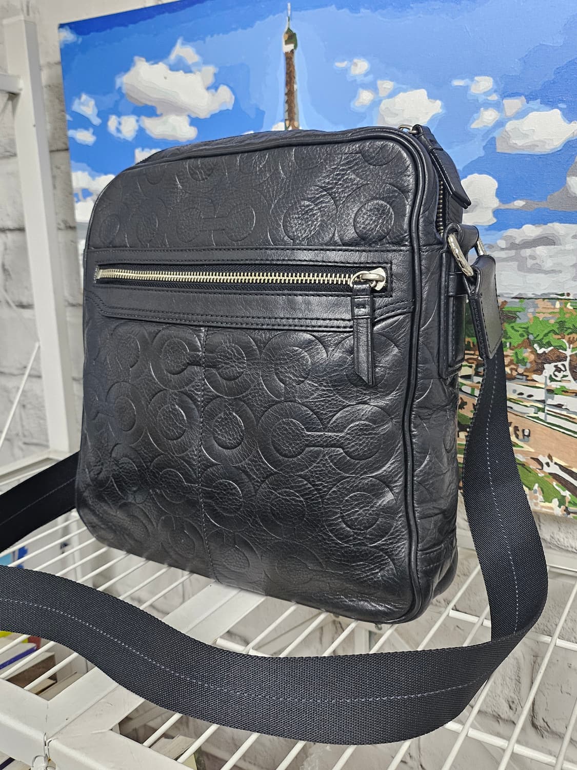 코치 COACH 옵아트 소가죽 메신저백 숄더백 크로스백 상품이미지2