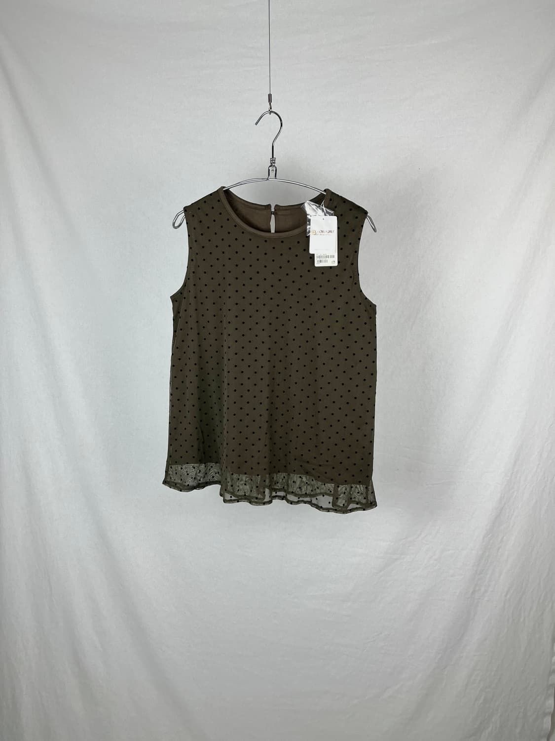 Vintage 도트 슬리브리스  상품이미지1