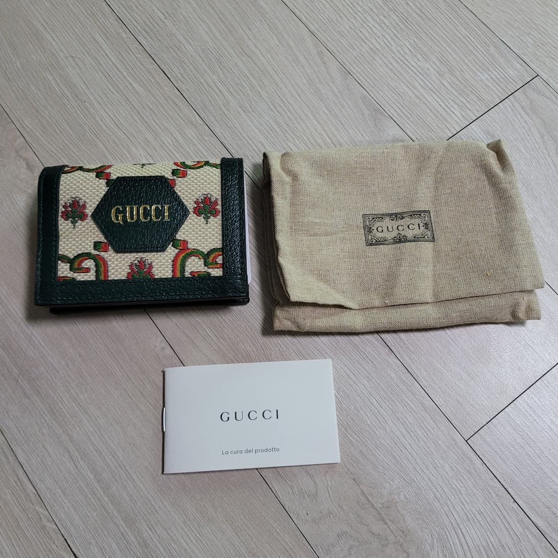 정품 구찌 캔버스 카드동전 반지갑 상품이미지1