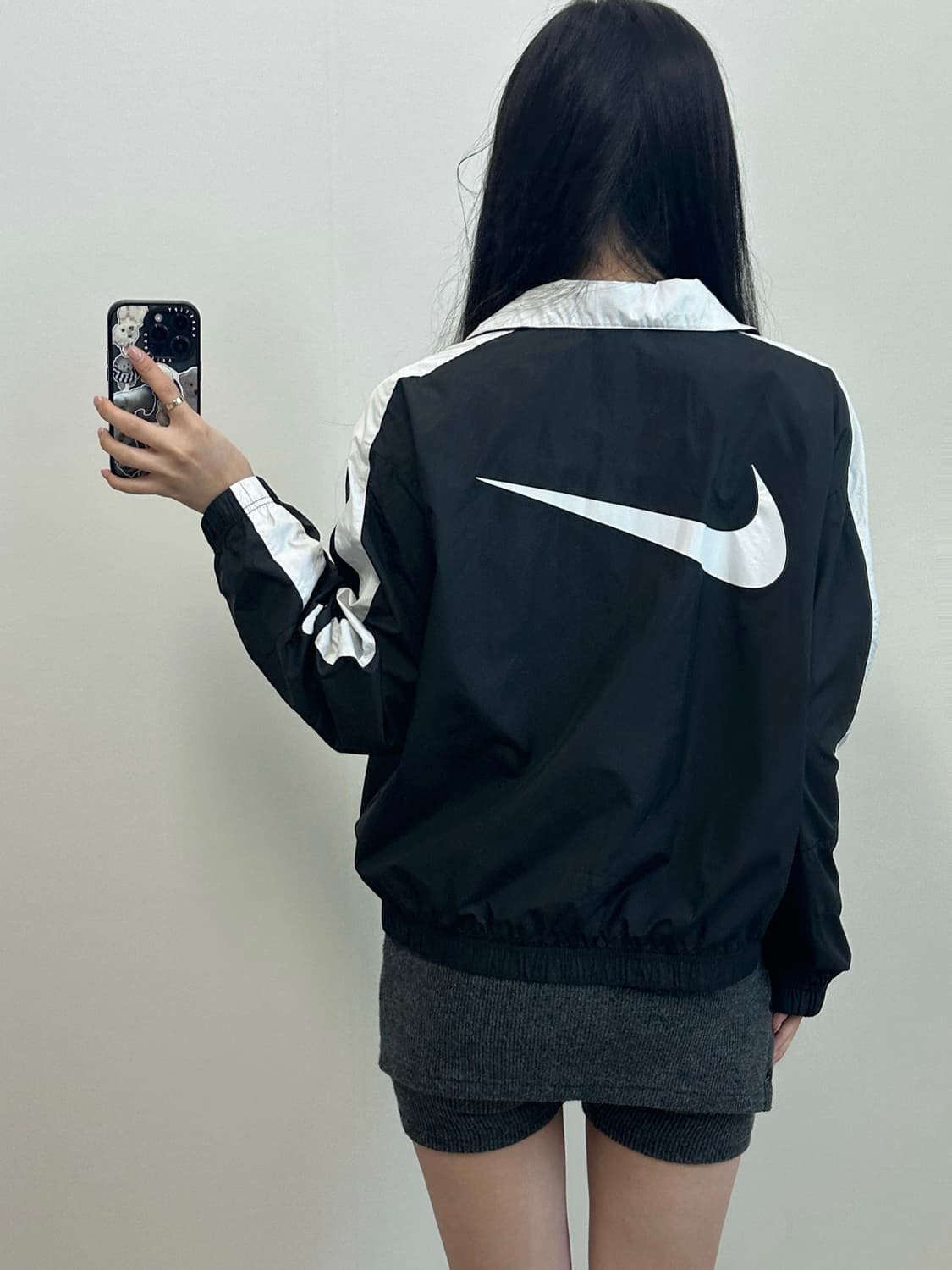 나이키 우먼스 스우시 블랙 바람막이 자켓 상품이미지1