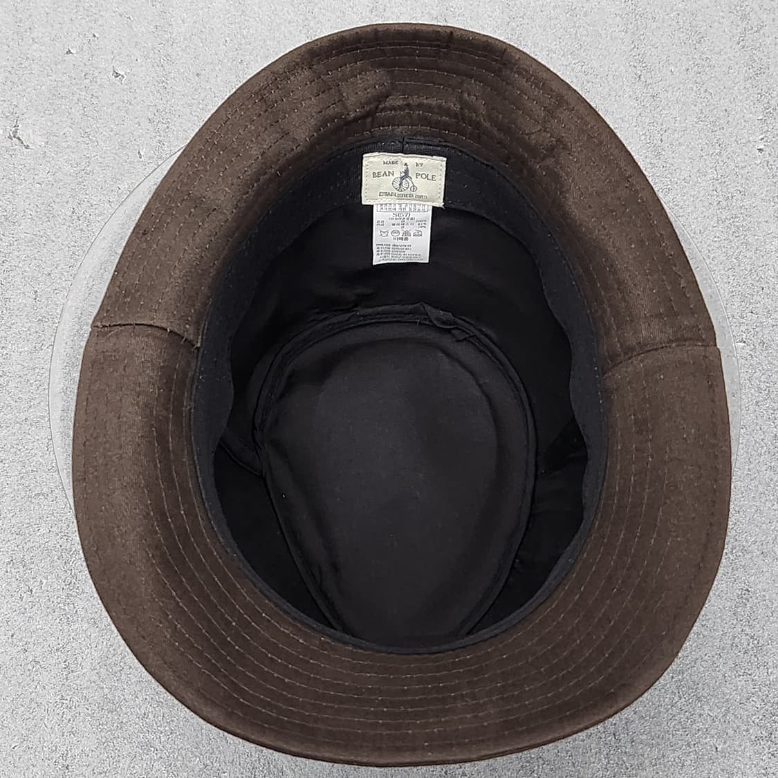 미착용 빈폴 정품 중절모 다크브라운 S(57) 상품이미지7