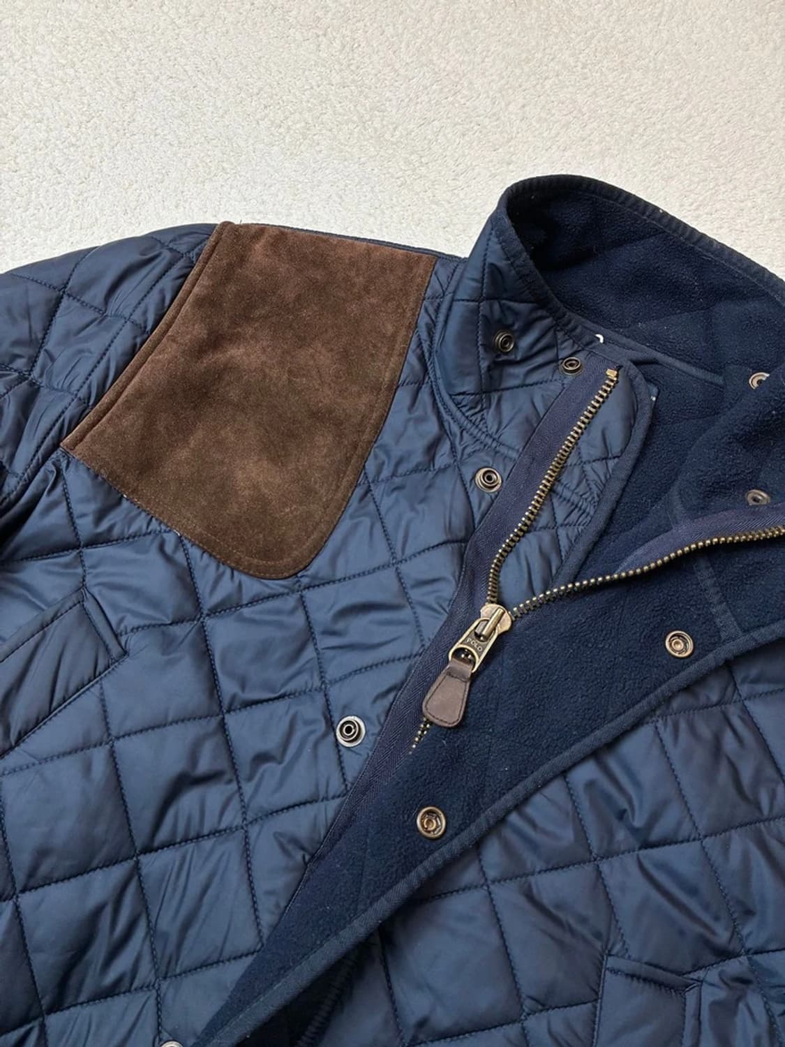 폴로 랄프로렌 클래식 캠튼 퀄팅 가죽 배색 자켓 PN6275 상품이미지3