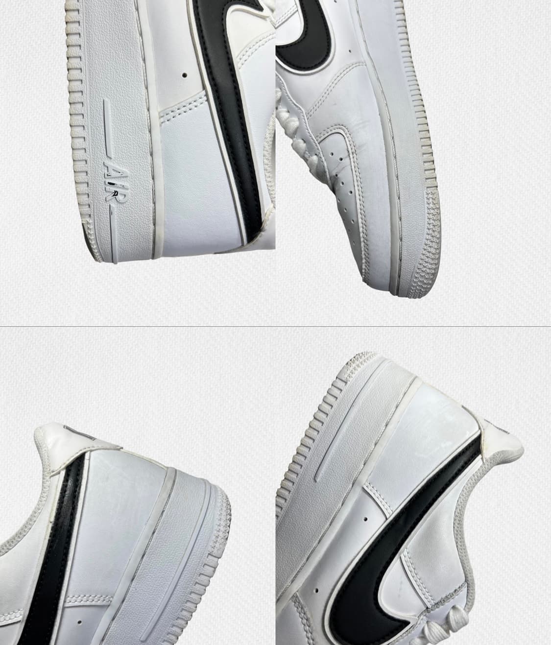 260 나이키 에어포스1 로우 화이트 블랙 상품이미지2