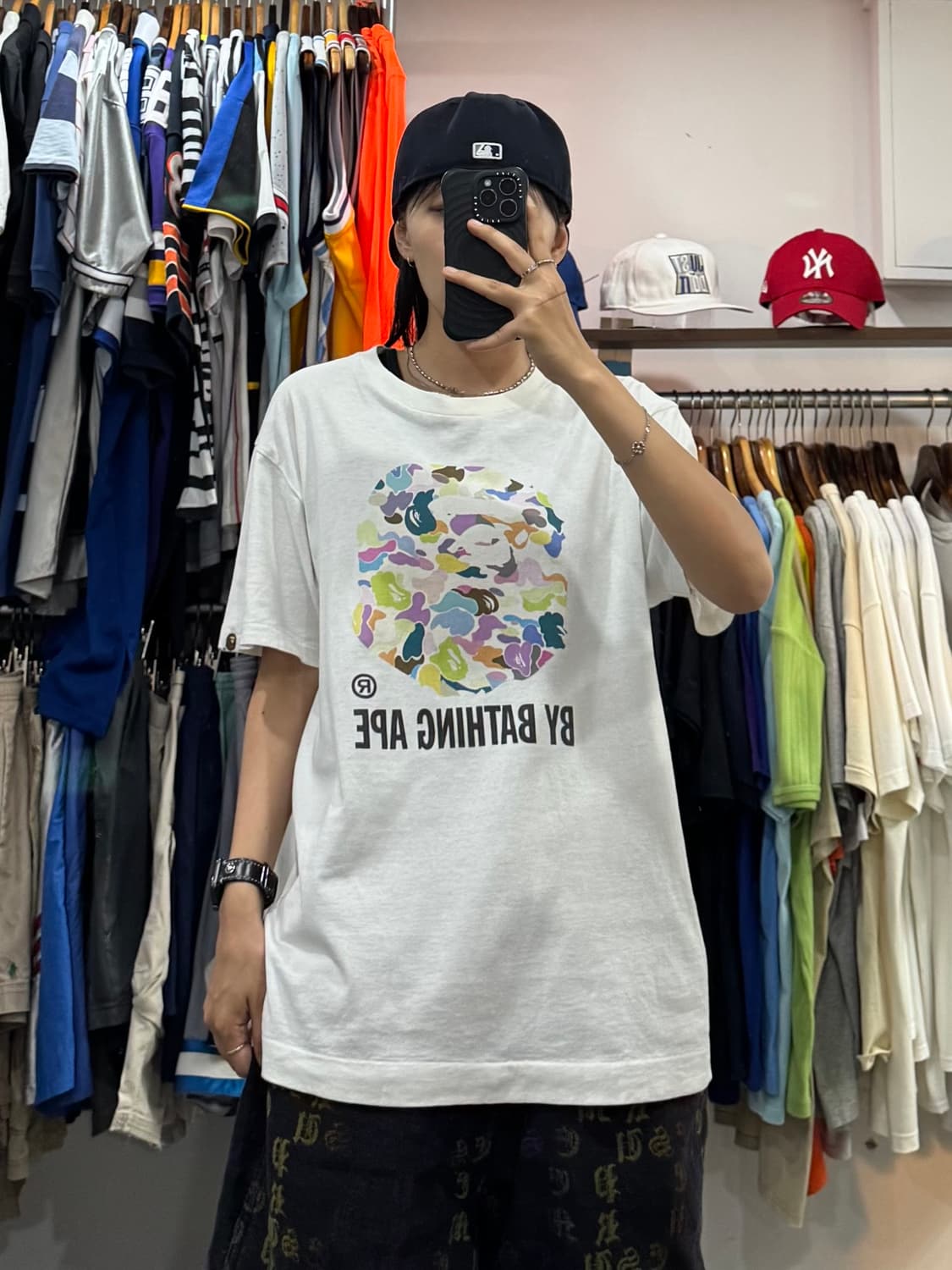 베이프 멀티컬러사루 반팔 상품이미지5