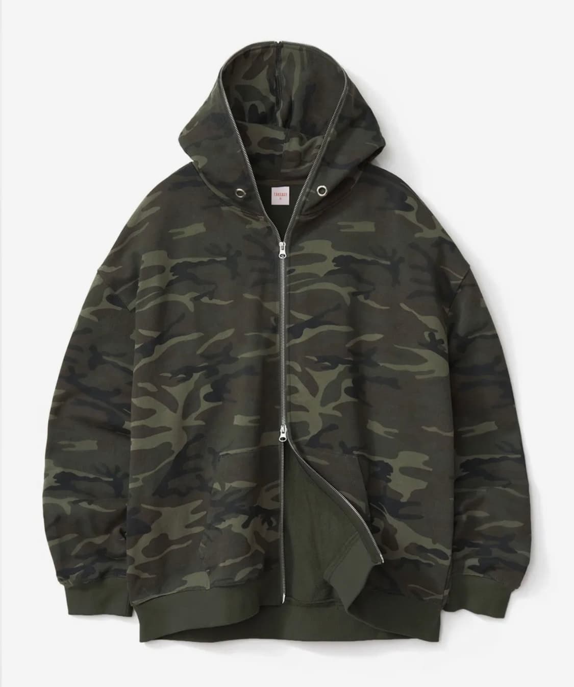 테이크이지 자이언트핏 솔리드 후드집업 (카모카키) 상품이미지1