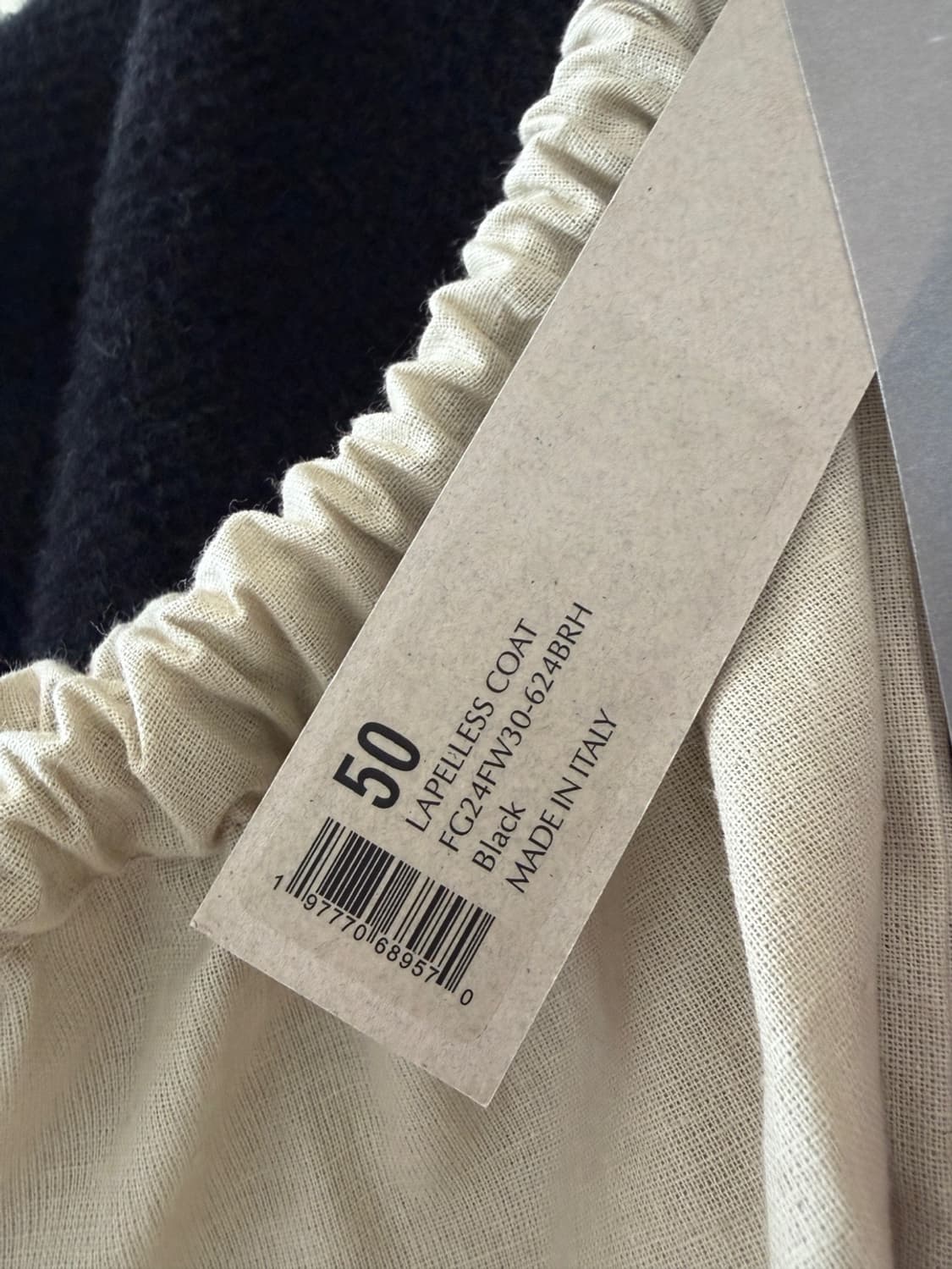 피어오브갓 24FW 8th 더블 브레스티드 라펠리스 코트 fog 제냐 상품이미지6