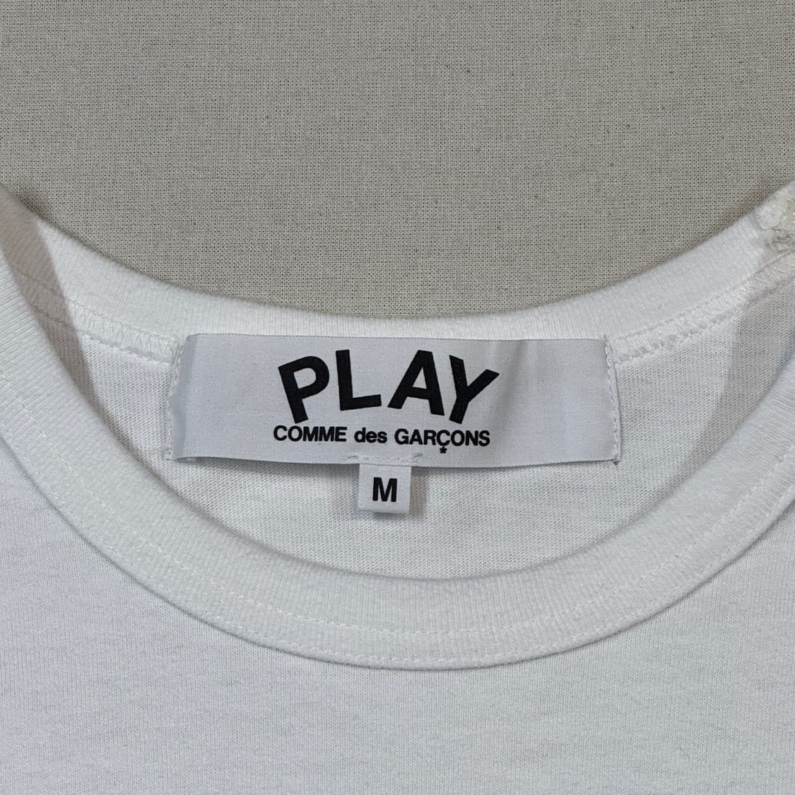 M) 꼼데가르송 플레이 숏 슬리브 반팔 티셔츠 정품 상품이미지6