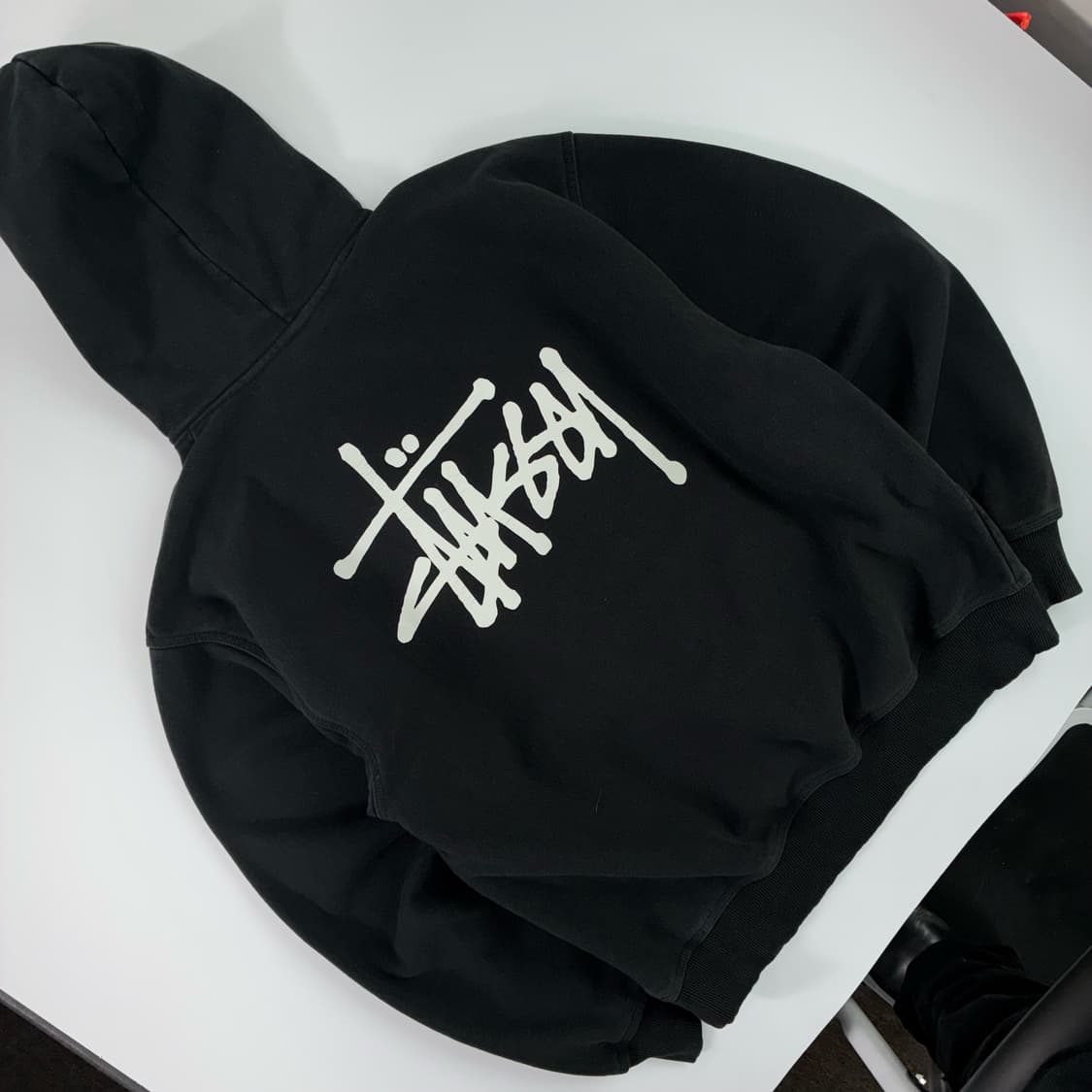 Stussy  스투시 베이직 스탁로고 블랙 후드티  상품이미지1