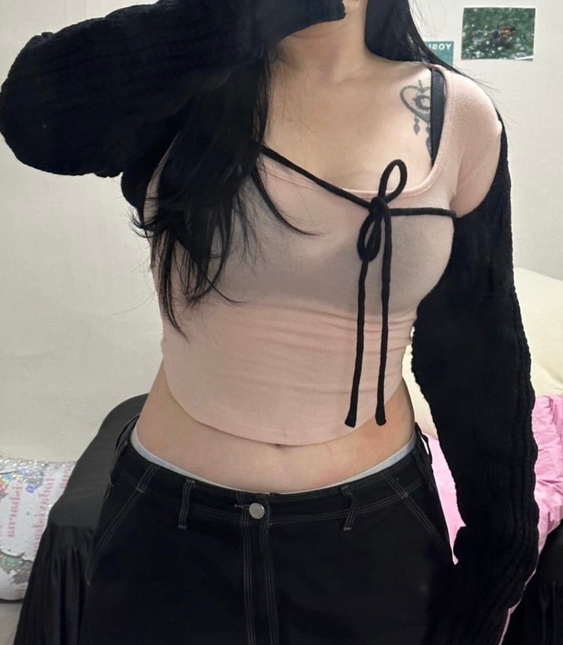 쓰리타임즈 케이블 볼레로 상품이미지2