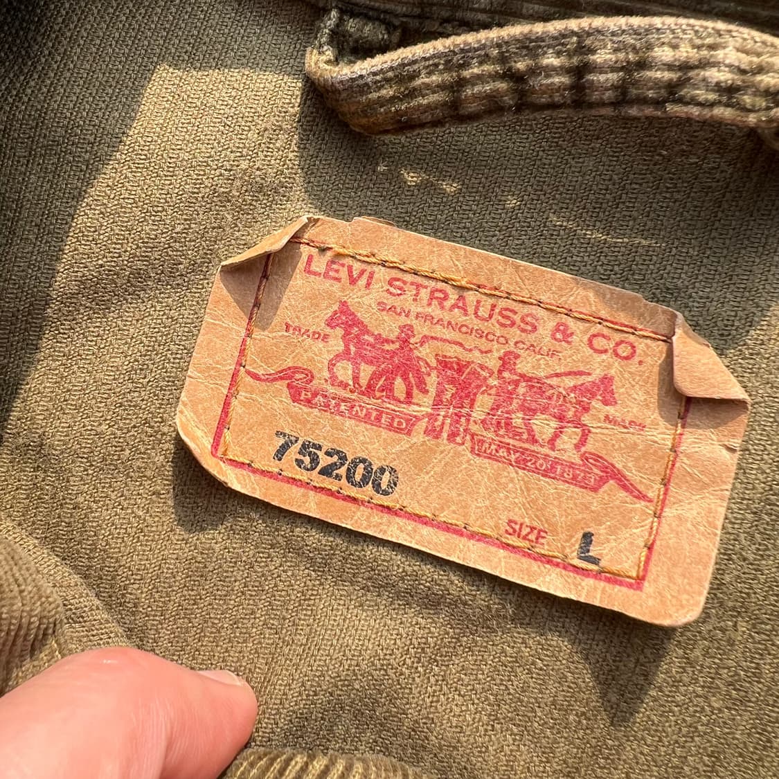 00‘s 리바이스 올리브 그린 코듀로이 자켓 상품이미지9