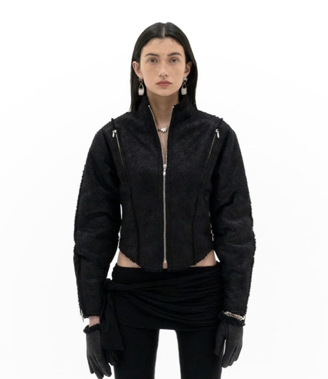 MOTORCYCLE SHEARLING JACKET IN 상품이미지1