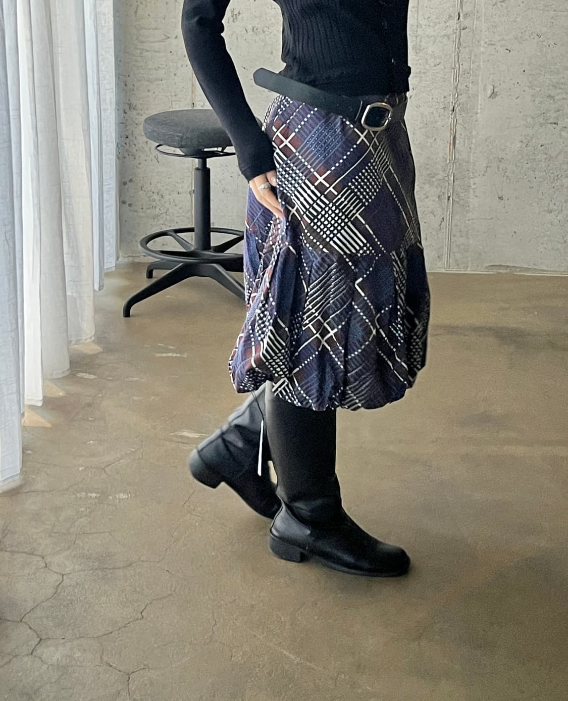 Pierre Cardin 피에르가르뎅 벌룬 미디 스커트 상품이미지1