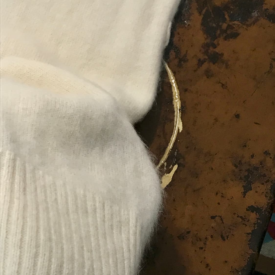 버버리 블루라벨 크림 아이보리 앙고라 울 터틀넥 반팔 원피스 여성 55  상품이미지4