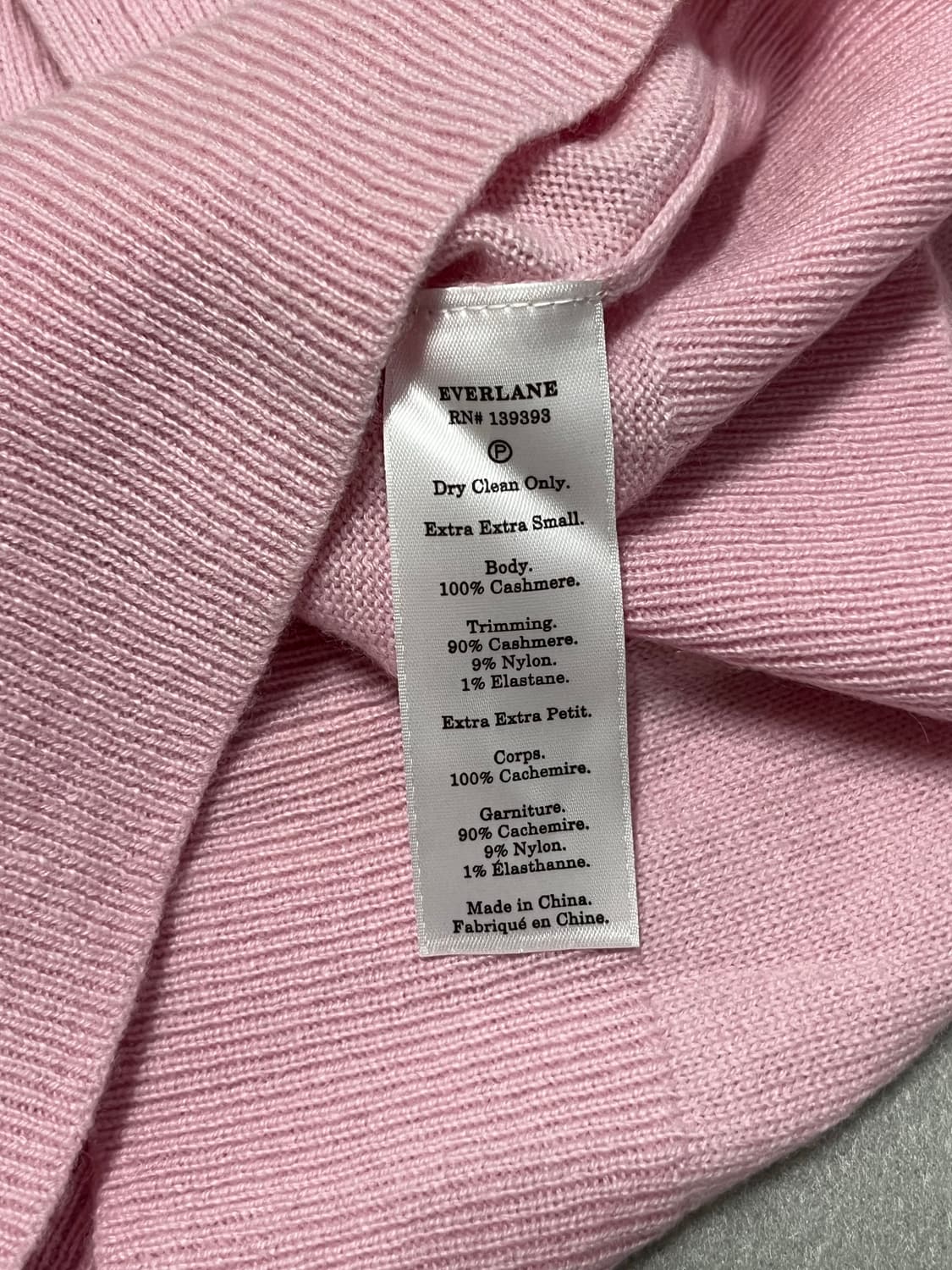 핑크색 캐시미어100 니트 상품이미지5