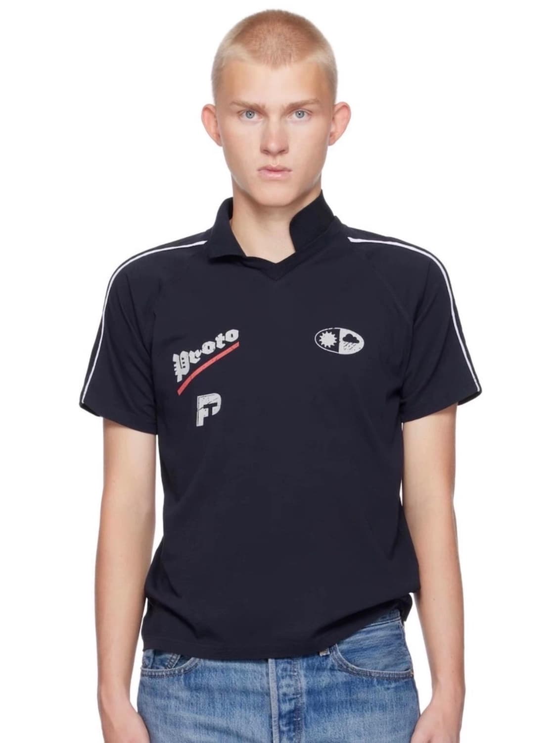 [L/XL]프로토타입스 폴로 셔츠 네이비색 상품이미지1