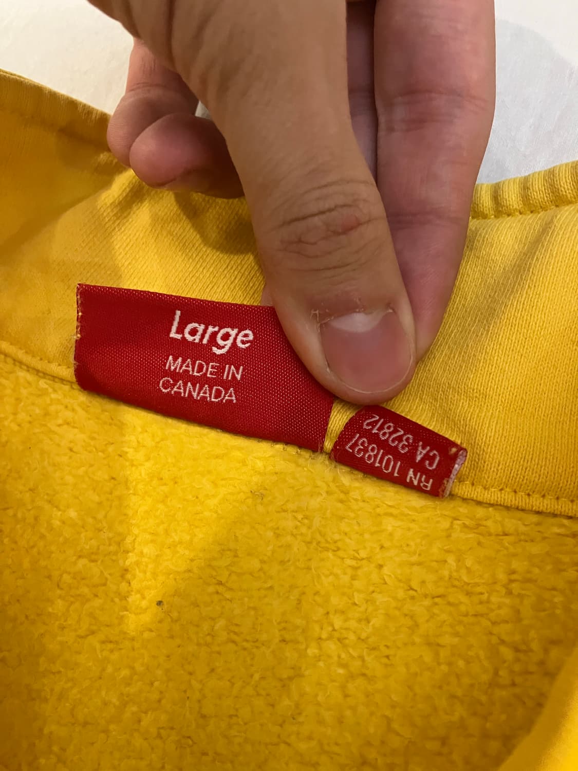 15FW 슈프림 SUP 하프집업 풀오버 맨투맨 옐로우 상품이미지6