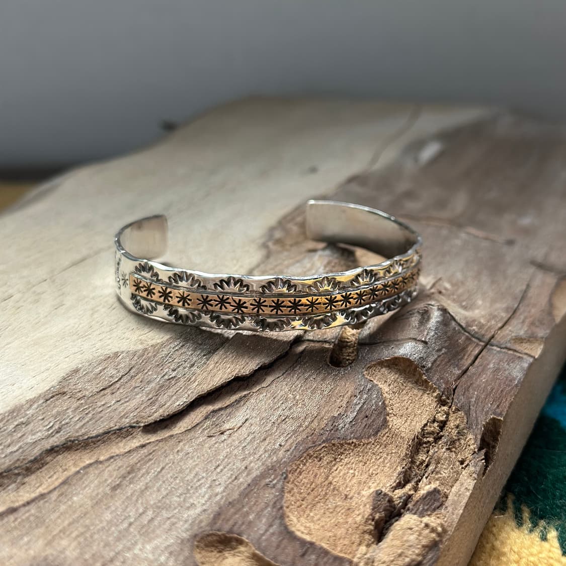 [네이티브 아메리칸] 썬버스트 커프 12KGF Sterling Silve 상품이미지4