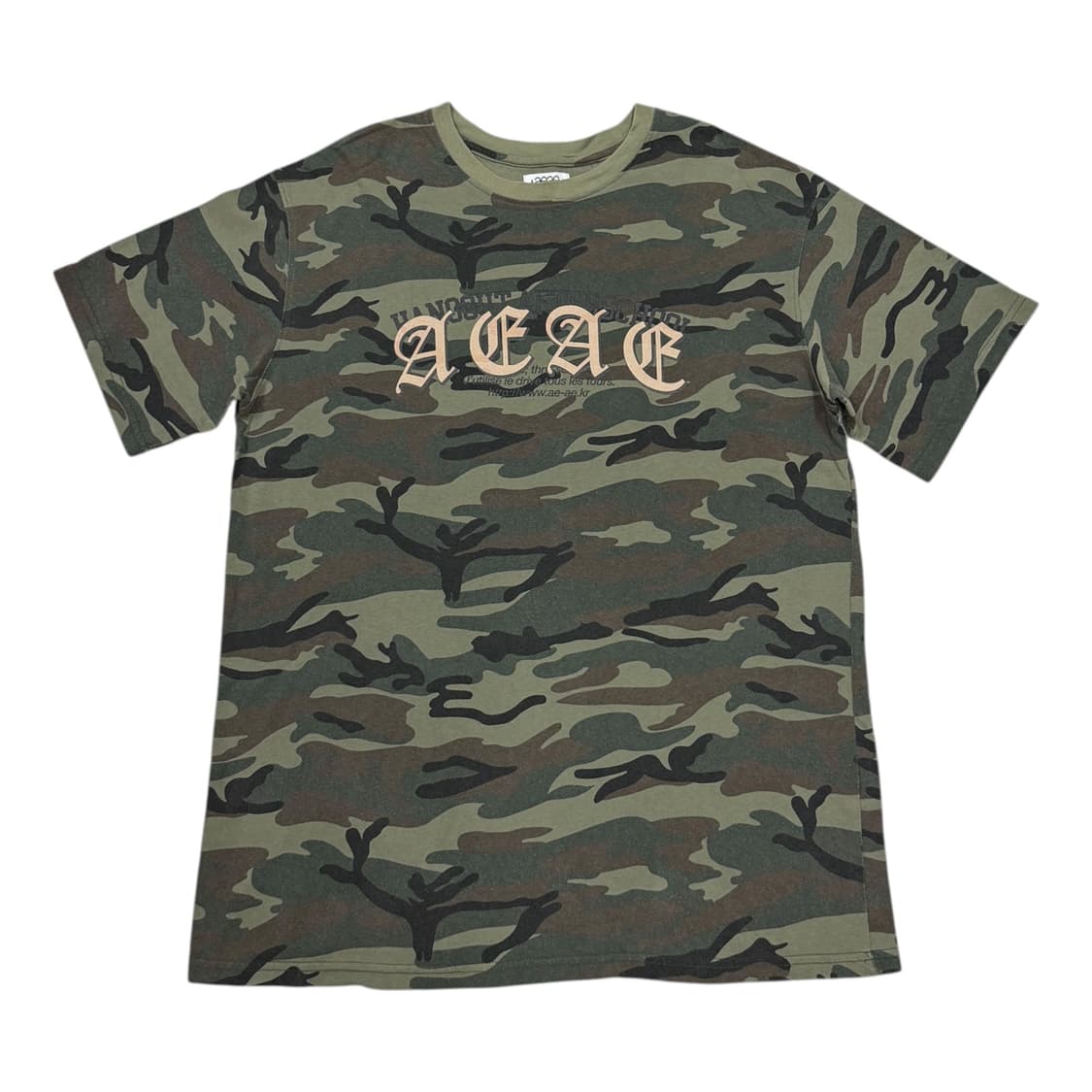 aeae 에이에이 고딕 로고 반팔티 카모 1 상품이미지1