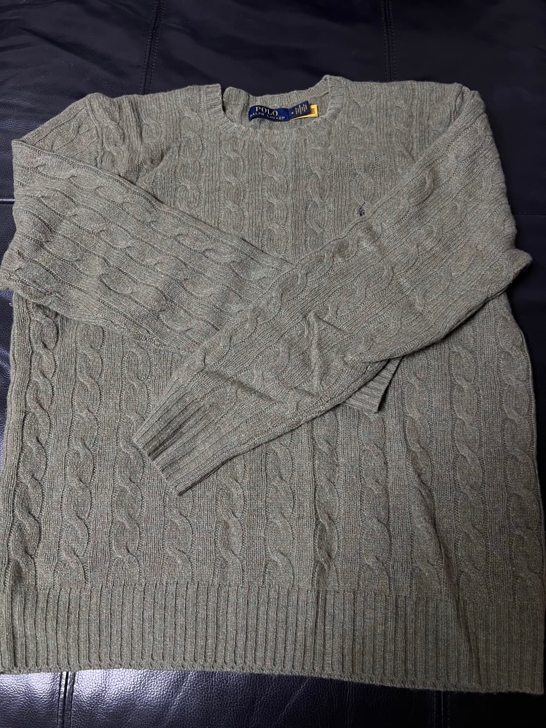 폴로 랄프로렌 케이블 니트 울 캐시미어 스웨터-M사이즈 상품이미지2