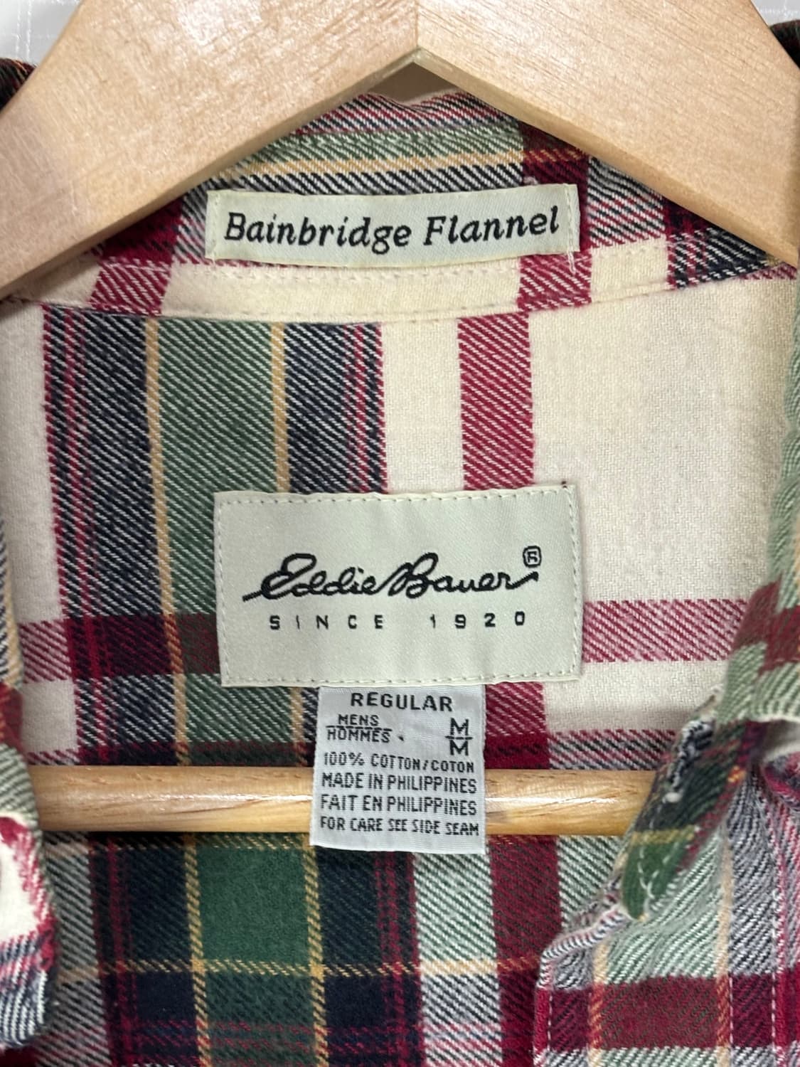 90s 에디바우어 빈티지 플란넬 체크 셔츠 상품이미지7