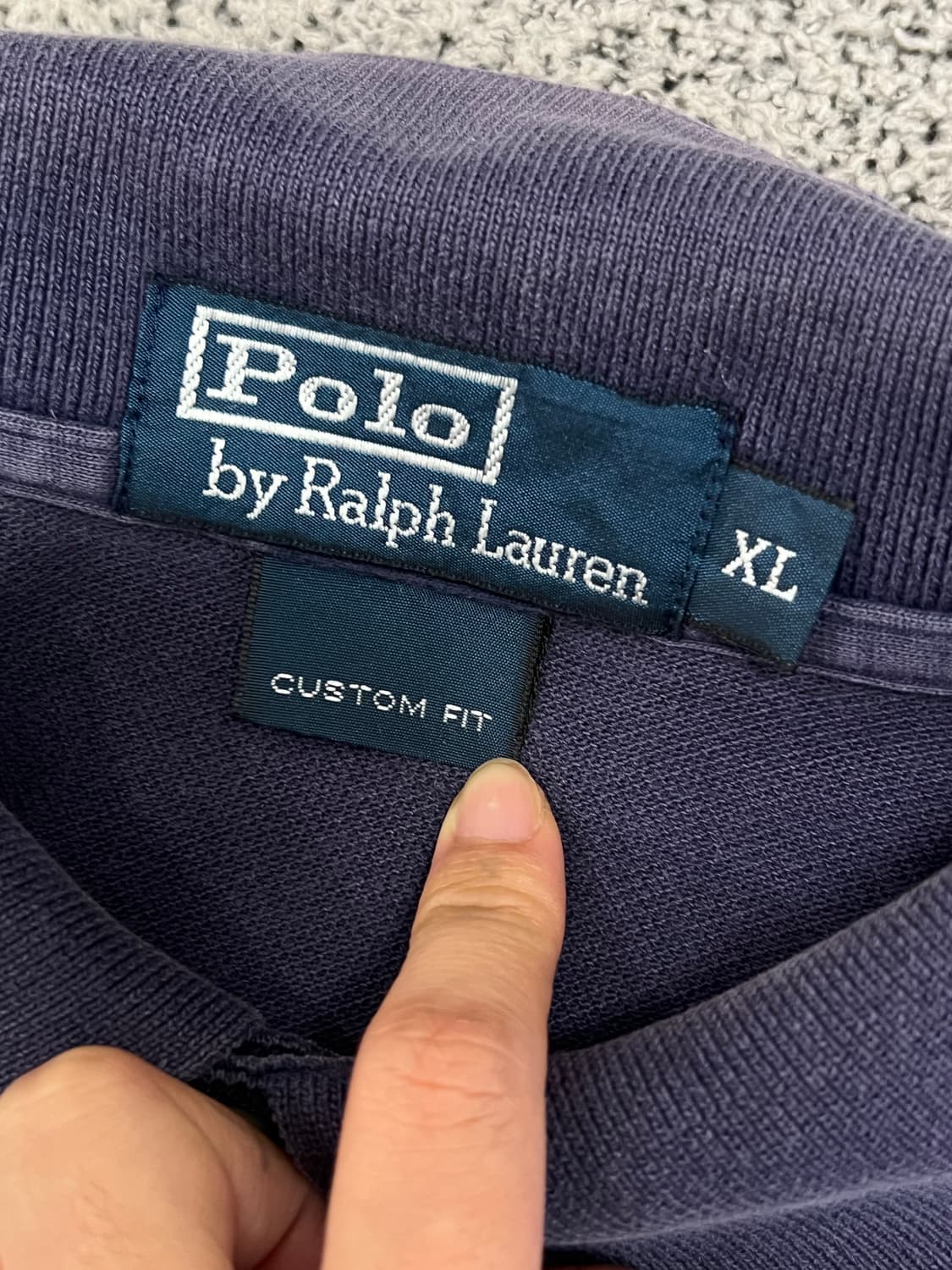 (XL) 폴로랄프로렌 커스텀핏 카라 티 라이트네이비 상품이미지3