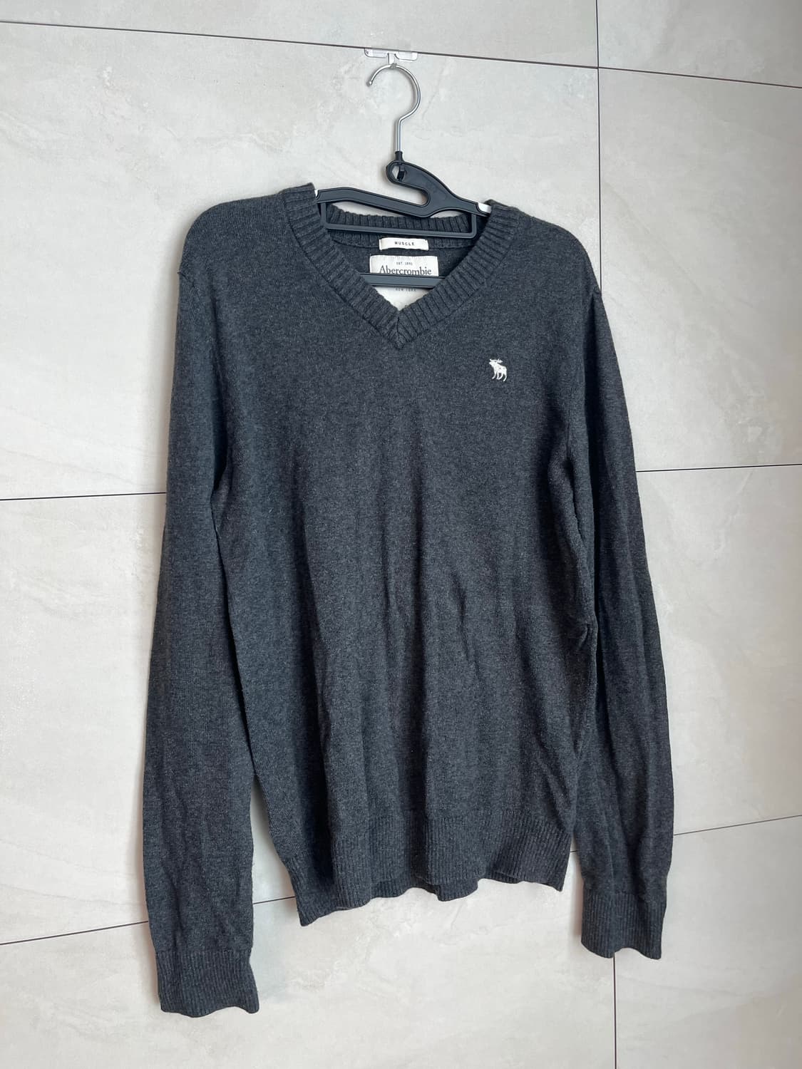 아베크롬비 화이트 순록 니트 (S) 상품이미지2