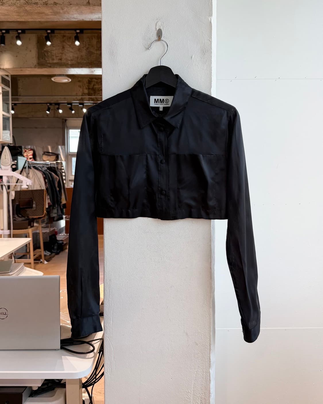 mm6 블랙 아세테이트 셔츠 원피스  상품이미지6