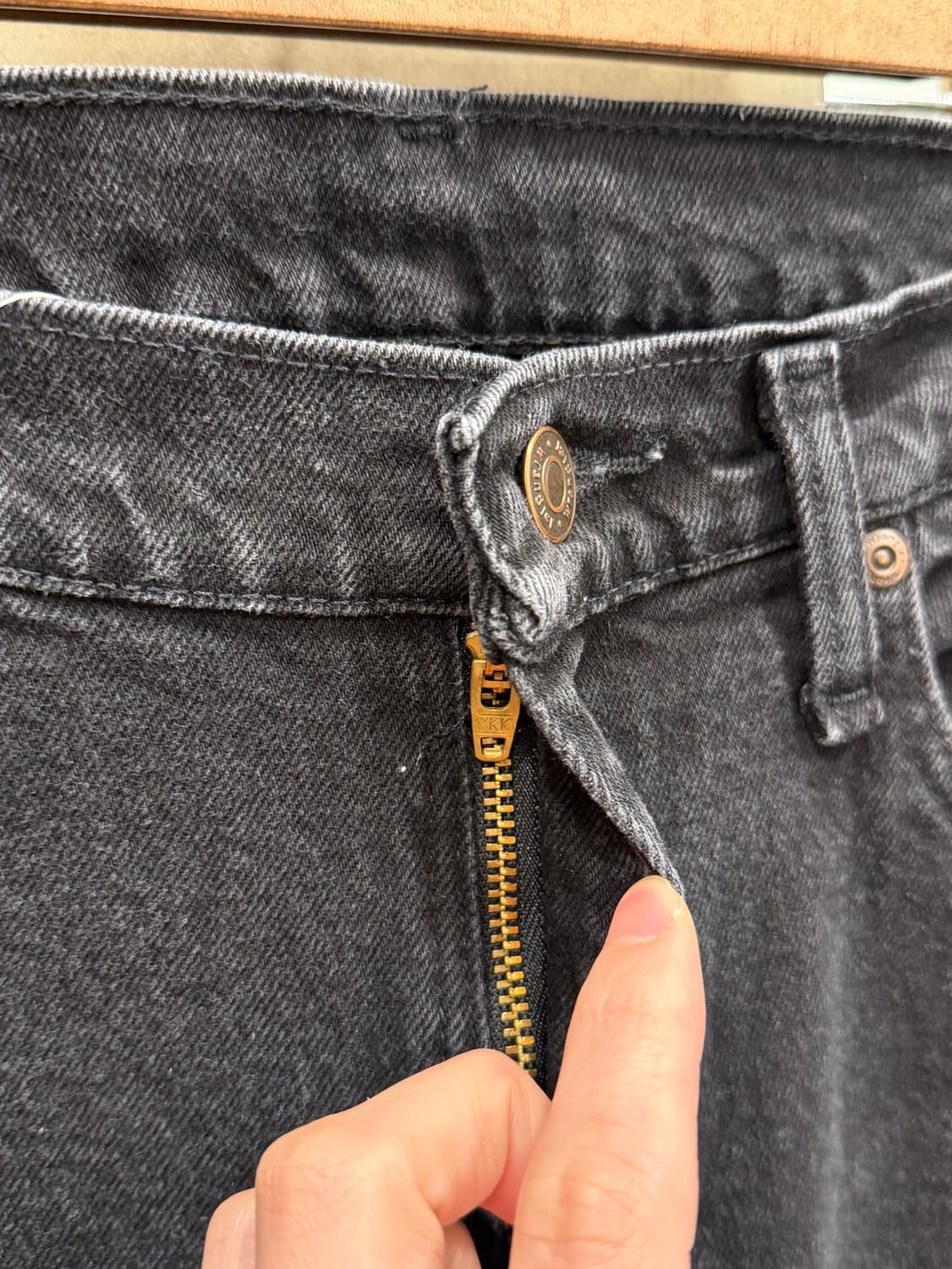 Wrangler 랭글러 흑청 데님 팬츠 (32inch) 상품이미지3