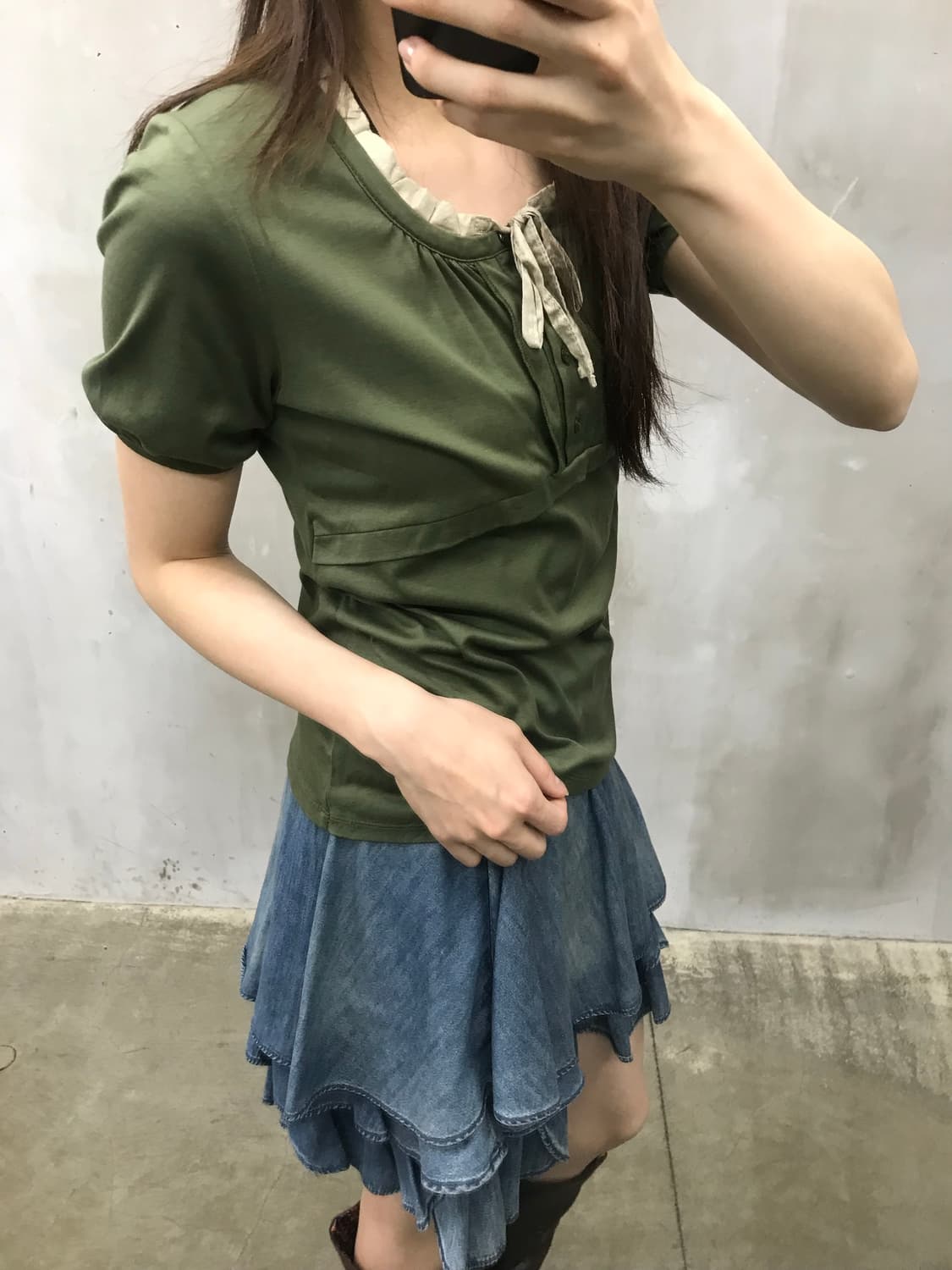 Frill half top 상품이미지3