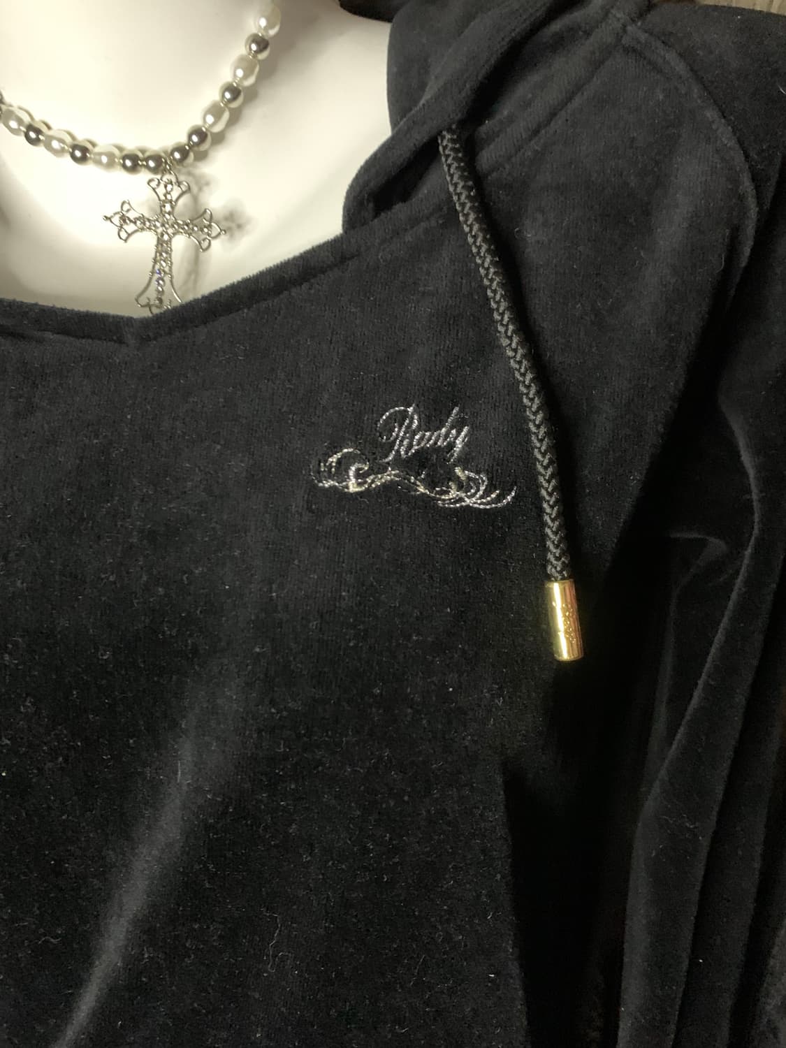 Rady 고스 갸루 벨벳 후드 트레이닝 탑 상품이미지2