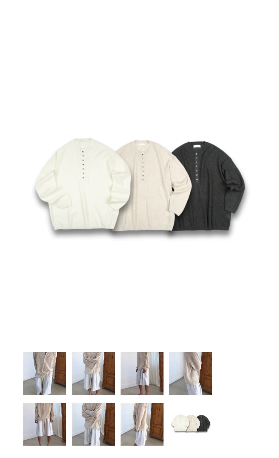 뉴치프시크 헨리넥 (블랙) 상품이미지2