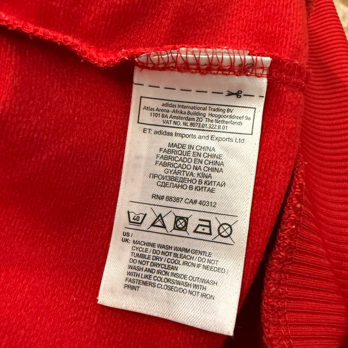 [정품/L] 아디다스 삼선 트랙탑 레드 져지 b17 상품이미지7