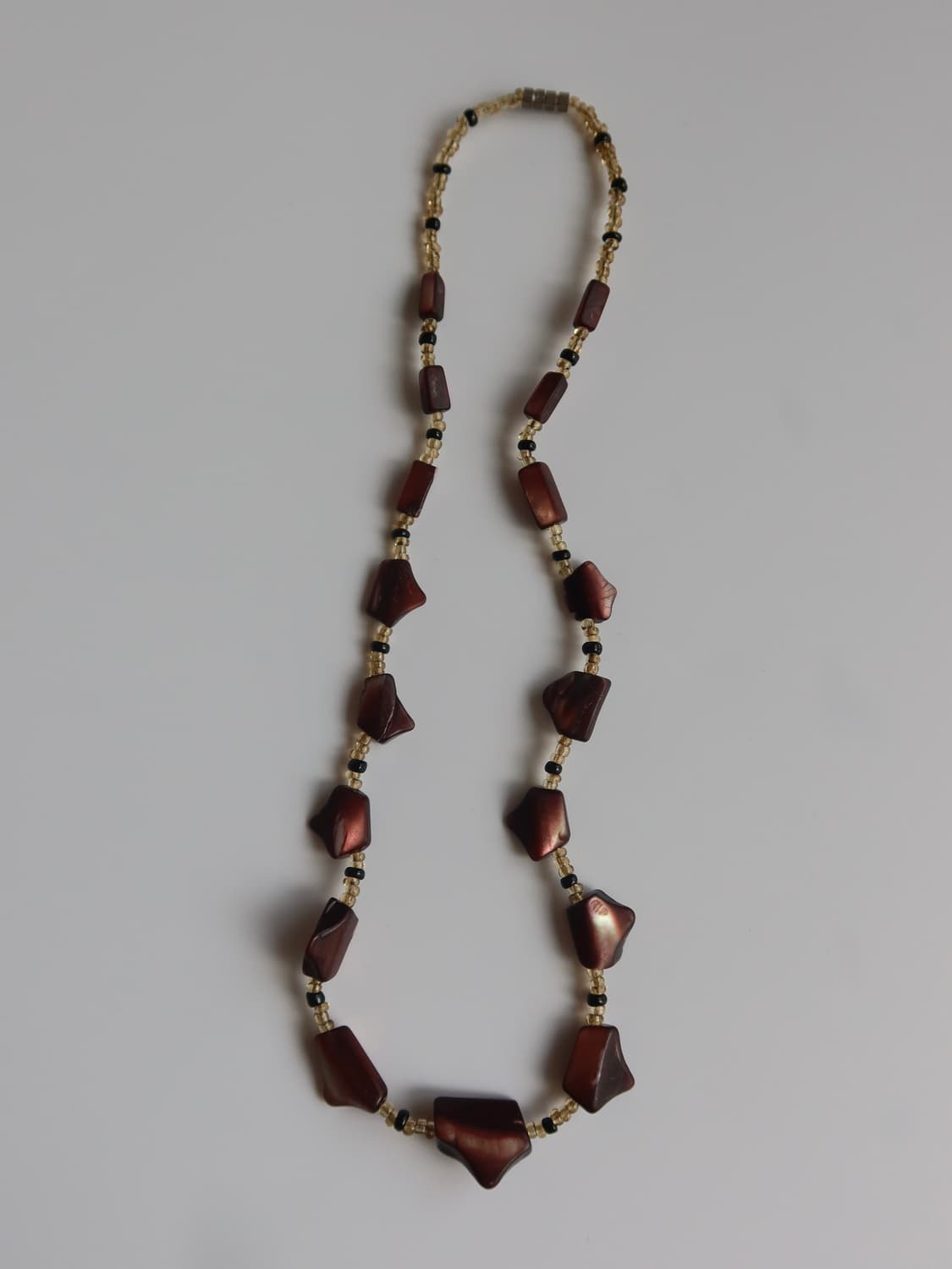brown shell plate necklace 상품이미지3