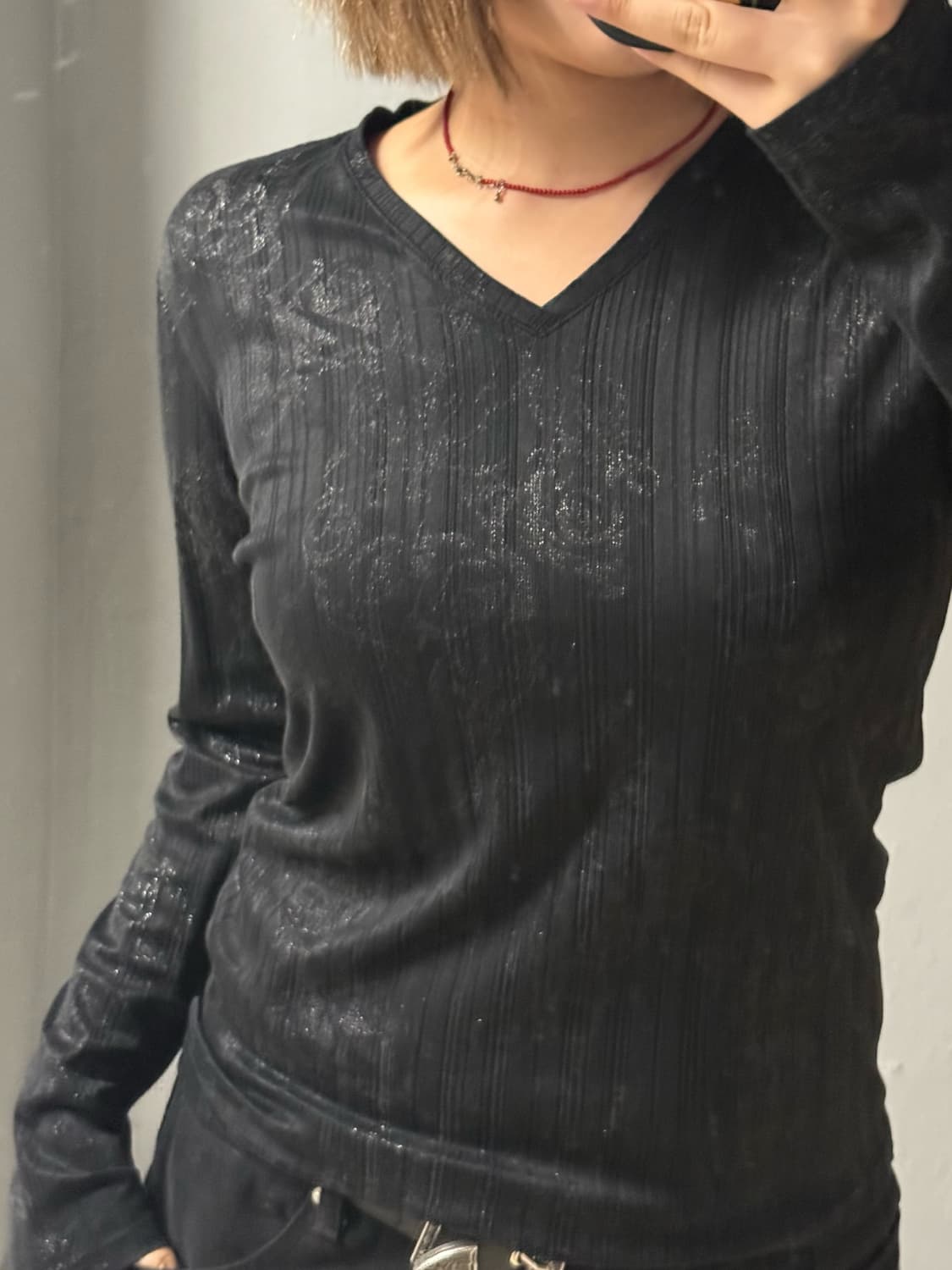 Tornado mart flower v-neck long sleeve 상품이미지2
