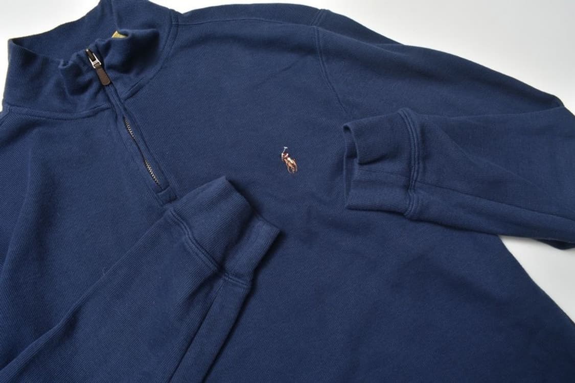 폴로 랄프로렌 큐알 반집업 코튼 니트 L 상품이미지3