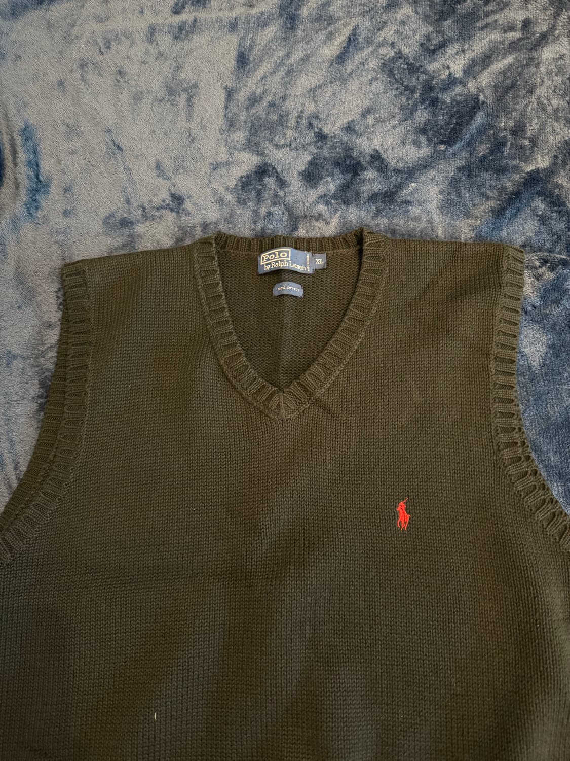 폴로 니트 조끼 블랙 xl 상품이미지5